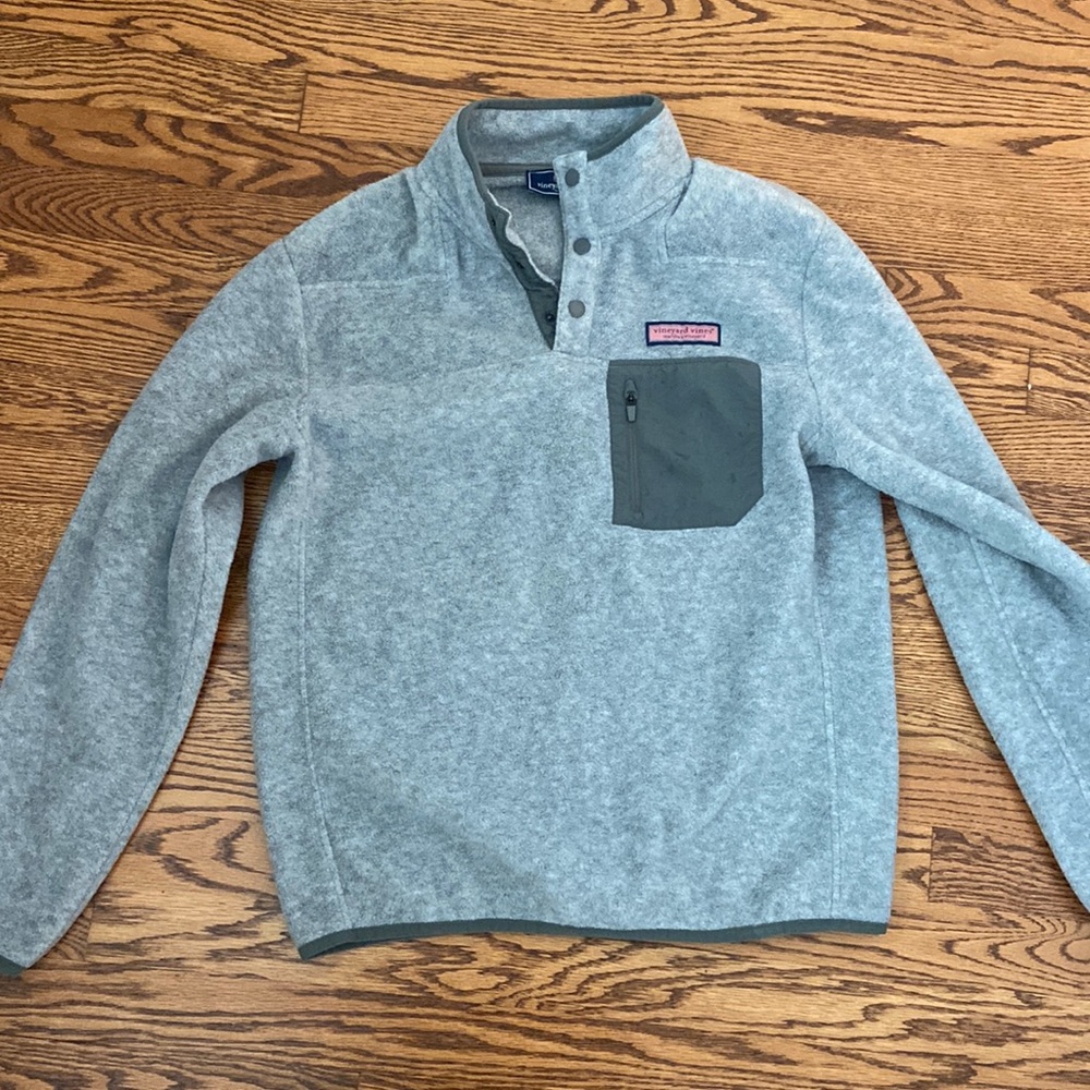 Vineyard vines grey pullover 1/4 zip